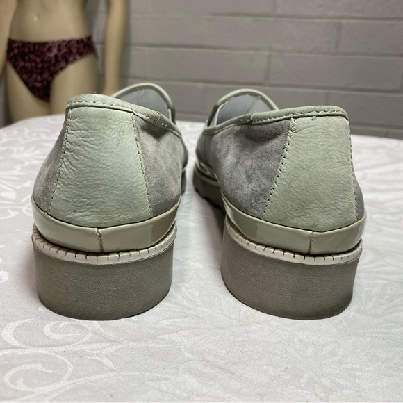 Donald J. Pliner Belize RZ Metallic Silver & Blue Suede Leather Loafers Slip On - Picture 8 of 11